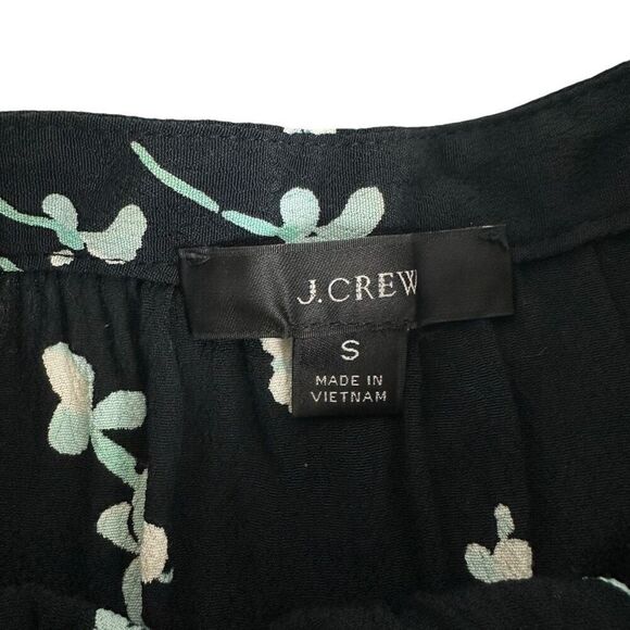 J. Crew Long-sleeve drapey popover shirt in floral print size Small - Picture 8 of 13